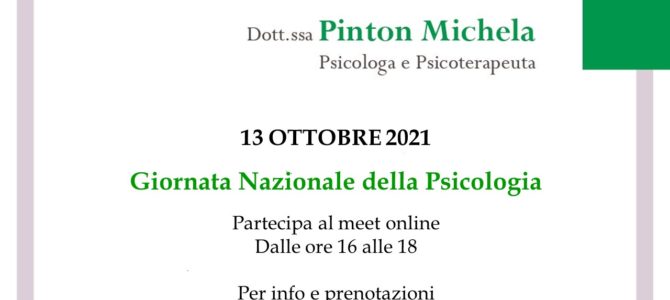 Giornata Nazionale della Psicologia