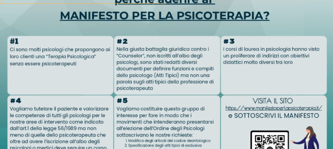 MANIFESTO PER LA PSICOTERAPIA