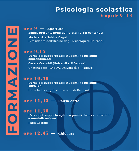 WEBINAR: LO PSICOLOGO SCOLASTICO